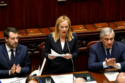 Far-right Meloni seeks to reassure in first speech as Italy PM.jpg