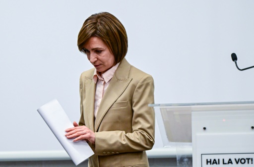 Moldova president blames interference for potential EU referendum loss