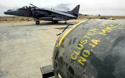 A landmark agreement on a treaty to ban cluster bombs came into force in 2010, without the backing of the United States and China