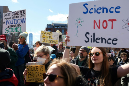 Scientists protested in New York City against funding cuts