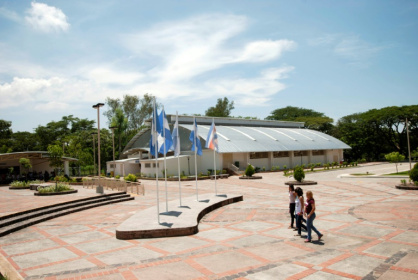 A view in 2012 of the Chalatenango Tech Institute in El Salvador, built with funding by the US Millennium Challenge Corporation with the goal of improving opportunities in the country's poor northern region