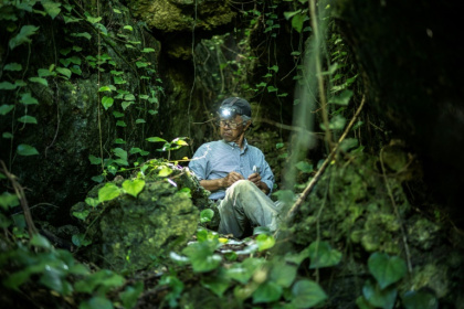 Takamatsu Gushiken has searched for WWII war dead for more than four decades in the Okinawan jungle - Philip FONG (AFP)