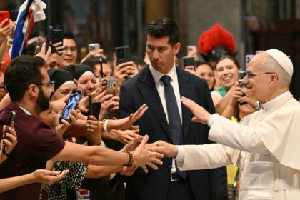 Pope Leo XIV led the Vatican's first mass for Catholic social media influencers - Alberto PIZZOLI (AFP)