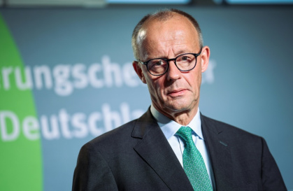 German Chancellor Friedrich Merz at Ettersburg Castle near Weimar, eastern Germany, on September 25, 2025 - RONNY HARTMANN (AFP)