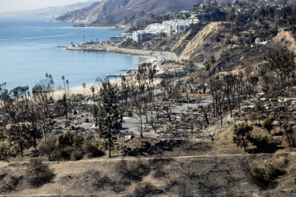 The Palisades Fire laid waste to a huge area, including parts of the tony Pacific Coast - ETIENNE LAURENT (AFP)