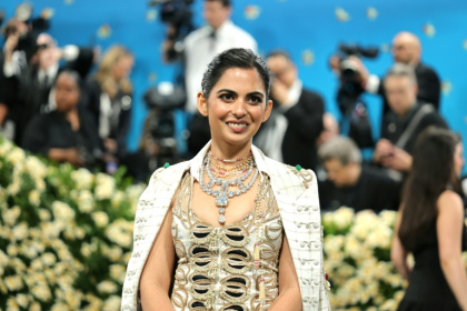 Chair of the inaugural British Museum ball, Isha Ambani, attended the 2025 Met Gala at the Metropolitan Museum of Art in May - Dia Dipasupil (AFP)