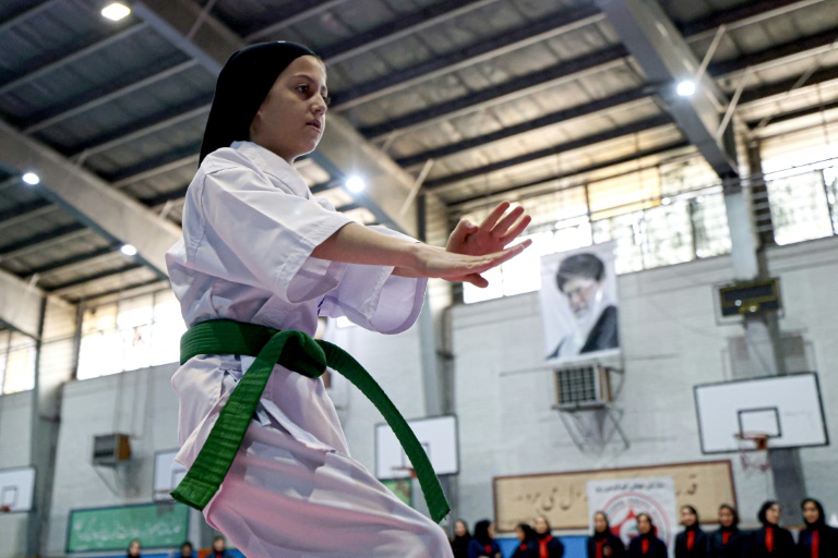 Iran girls kick down social barriers with karate