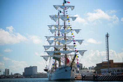 The Cuauhtemoc ship has arrived home in Mexico after a deadly accident in New York in May 2025 - Marco Antonio Martinez (AFP)