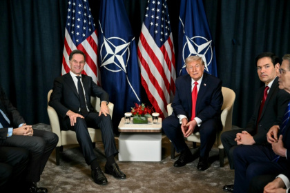 After talks with NATO chief Mark Rutte in Davos, US President Donald Trump withdrew his tariff threat - Mandel NGAN (AFP)