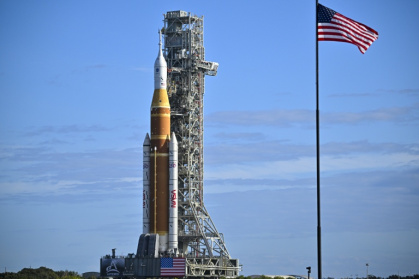 NASA's Artemis 2 Space Launch System rocket and Orion spacecraft will need to be rolled back off Launch Pad 39B at Kennedy Space Center in Florida to investigate technical issues - Miguel J. Rodriguez Carrillo (AFP)
