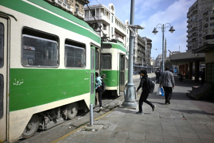 The Alexandria tramway network began operating in 1863 and is one of only a few tram systems in the world that use double-deck cars - Khaled DESOUKI (AFP)