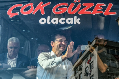 Istanbul's jailed mayor Ekrem Imamgoglu goes on trial in a massive graft case - Ozan KOSE (AFP)