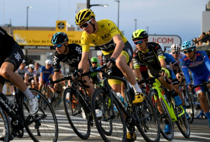 Chris Froome (C), pictured at the 2017 Saitama Criterium, won the Tour de France four times - Toshifumi KITAMURA (AFP)